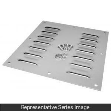 HAMMOND Vent. Plate, 10.50 in. x 9.5 in., Steel/Gray 1481L88